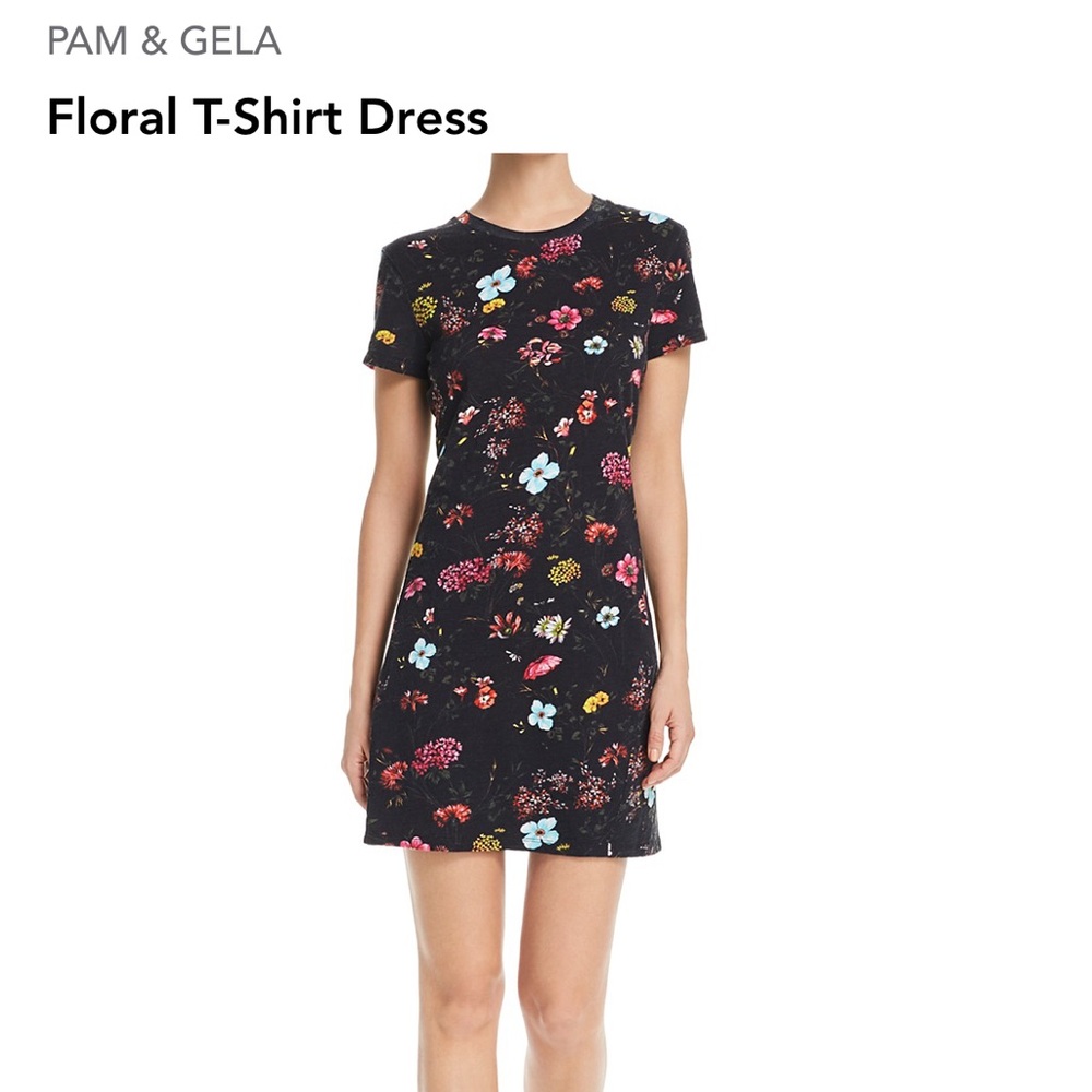 Pam & Gela Floral tshirt dress size small